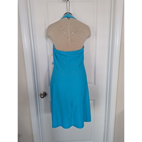 Muse Boston Proper Turquoise Halter Dress Size 12 Prom Wedding NWT-707LP - Picture 3 of 15